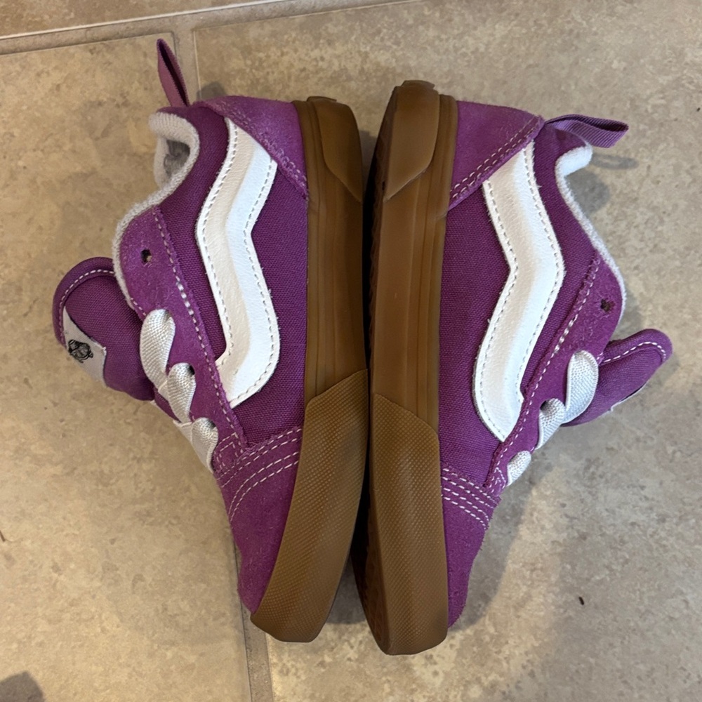 Vans Kids Purple and White Sneakers - Picture 5 of 7
